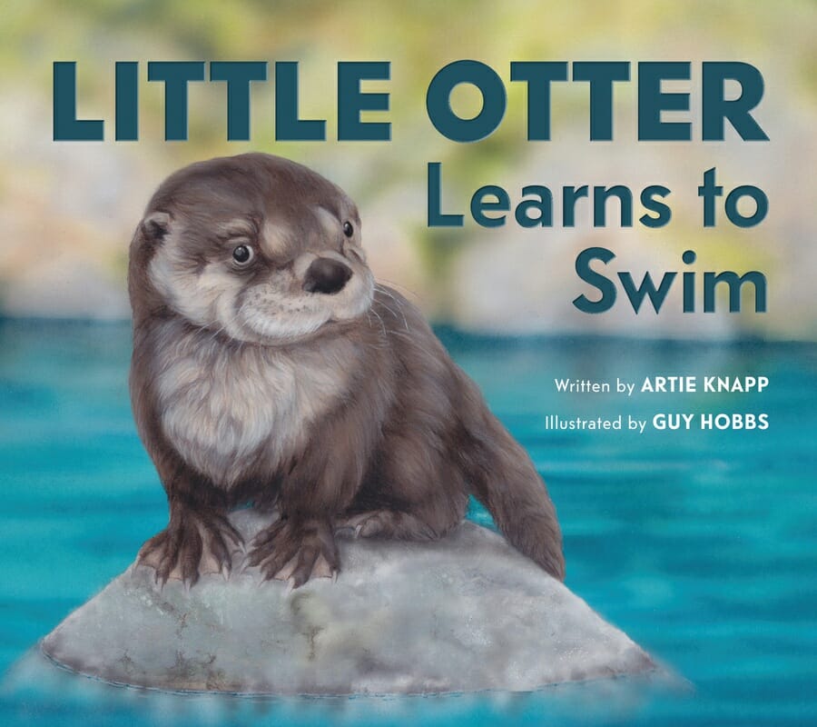 little otter learns to swim with bear paddle program