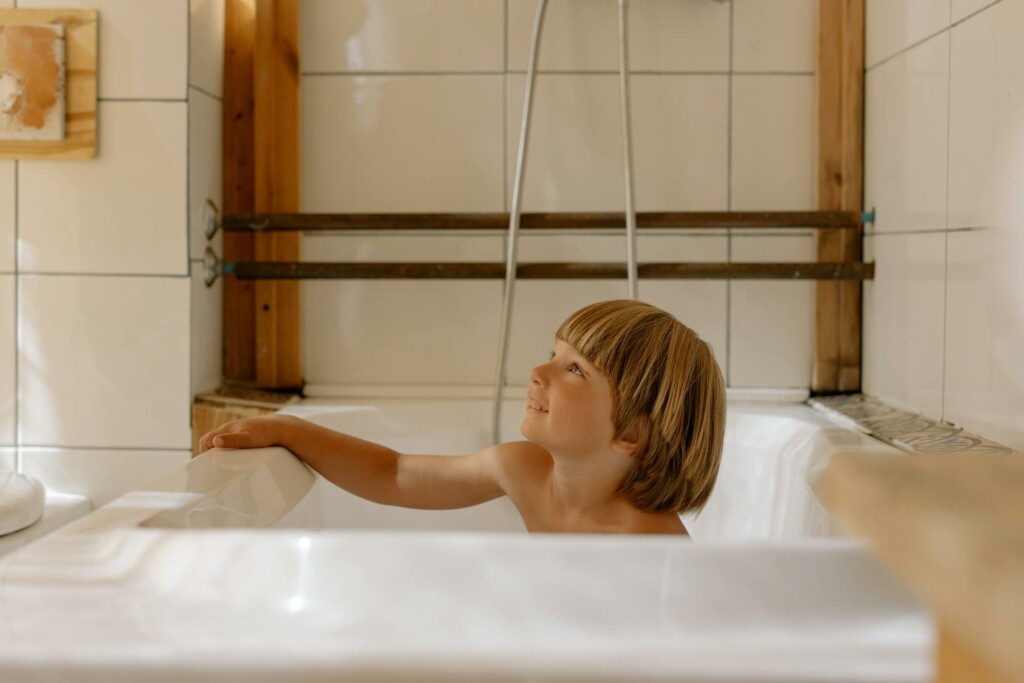 Child in bathtub